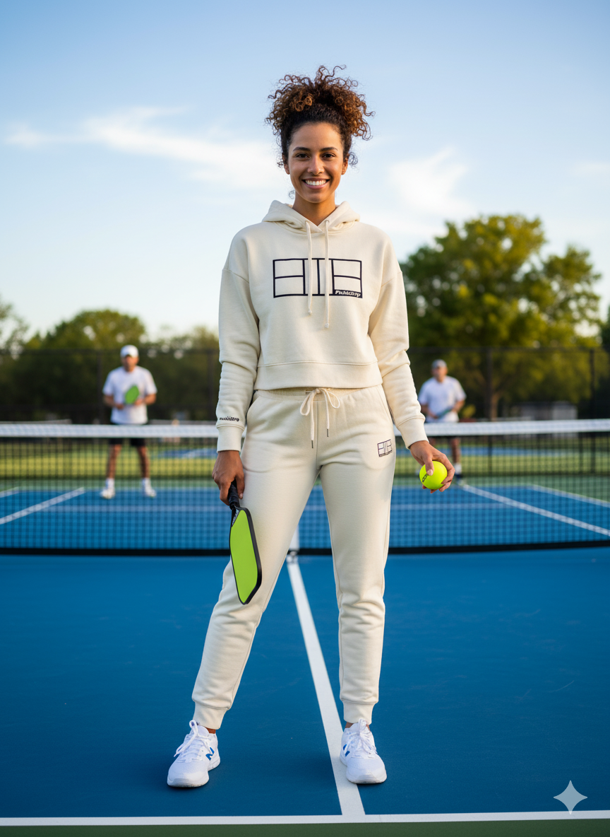 Womens Cropped Court Hoodie