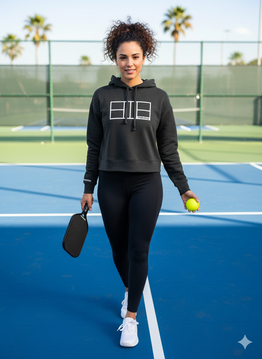 Womens Cropped Court Hoodie