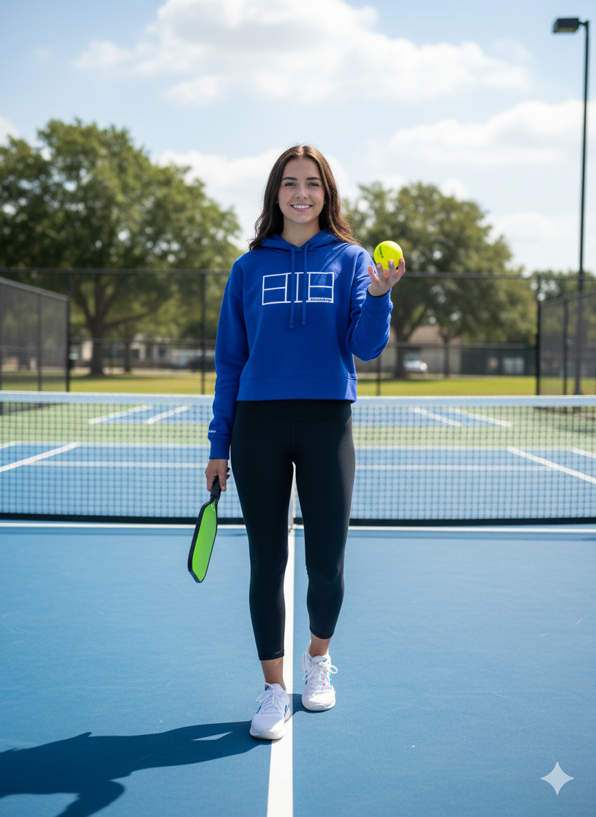 Womens Cropped Court Hoodie