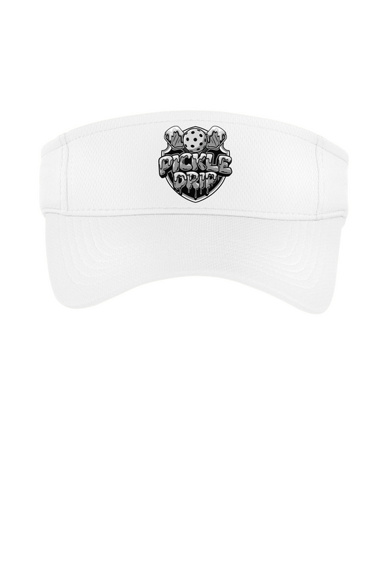 White Drip Classic Logo Visor